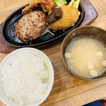 Faiya Bagu - メンチ&バーグ150g+札幌ザンギ