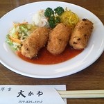 洋食 大かわ - カニクリームコロッケ単品　950円