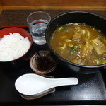 桃太楼 - ソーキカレーうどん定食800円