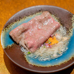 銀座 ちかみつ - リブロース、福島県 蟹の餡掛け、雲丹