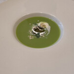 フランボアーズ - グリンピースの冷製スープ