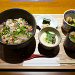 Aomori Kappou Azumashiku - 漬け丼（本日はカンパチの炙り）¥1,500