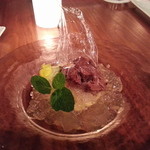 アクアヴィット - 飴細工が繊細な辛子的なデザート