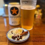 奈つやの中華そば - 黒ラベルとメンマサービス、メンマめっちゃ美味かった