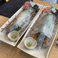 対馬のどぐろとイカ活き造り 博多 魚蔵 都ホテル店 - 