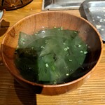 鹿酔庵 - ワカメのすまし汁