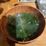 鹿酔庵 - ワカメのすまし汁