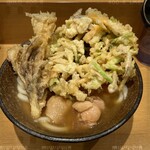 ふたば製麺 - 鶏煮込みとせりのかき揚げ　890円