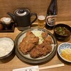 とんかつ 明石 - ミックス定食1500円＆麦酒
