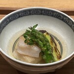 Nihon Ryouri Fuji - ◯平貝、朝採りアスパラガスとお出汁