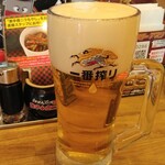 らあめん花月嵐 - 生ビール540円（税込）