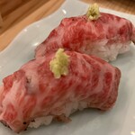 まぐろの森下/森下酒店 - 松坂牛にぎり