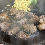 ペッパーランチ - 焼いた後。