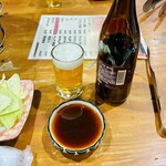 Yakiniku Riki - 瓶ビールはキリンラガービールの中瓶