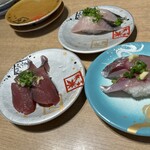 回転寿司 鮮 - さわら　カツオ　アジ