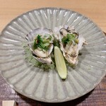 十皿 - 坂越産牡蠣のヴァポーレ　葱ライム