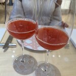 CAFE DIOR by LADUREE - 桃とオレンジのノンアルカクテルで乾杯