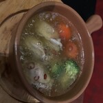 美×食×酒 GEN×GEN - 牡蠣のアヒージョ。牡蠣ぷりぷりおっきいのがみっつー。