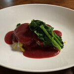 野菜が主役の古民家レストラン 花果菜 - 赤いソースが、、、。