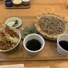 五萬石 - 季節の魚天丼（イワシ） ざるそばセット　１５６０円