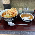 Monju - そば定食からミニカレー丼チョイス。かき揚げトッピング！