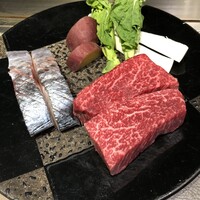 八重洲 steak & seafood 鉄板焼き 一心 - さわらとお肉
