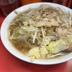 ラーメン二郎 三田本店 - スクナメカタメ、ニンニクアブラ