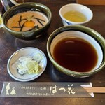 Hatsu hana - そば汁と、とろろ芋
