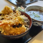 Tsuruten - 天丼大盛り+そばセット(並）¥1,120