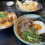 あずみうどん - 山かけうどん¥630+肉トッピング¥270