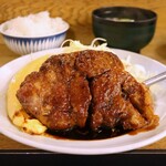 サル食堂 - トンテキ定食(1,250円)
カッパ汁(+200円)