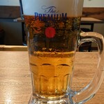 肉汁餃子のダンダダン - 生ビール(プレミアム・モルツ) ¥658