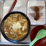 Umesono Umeno Eki Shizen Kyuuyou Mura Senta- - カレーひもかわうどんセットと取り皿