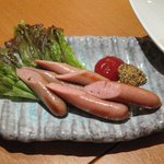 Izakaya Burari - たぶん嶋田ハムの「ドイツソーセージ(\480)」。