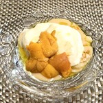 アランチャ - 毛蟹と雲丹のパンナコッタ