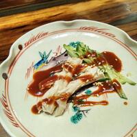 松阪牛 寿ゞきん - 松阪牛おまかせ8800。　　　　　④松阪牛ハチノス辛味噌