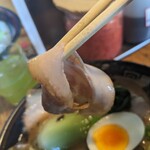 大砲ラーメン  - バラ肉のチャーシュー