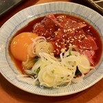 Dousan Sakaba Kitagin - 鶏レバーユッケ（塩麹低温調理済み）
