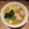 中華soba いそべ - 【白旨特製ワンタン麺】(¥1150)+【味付玉子】(¥100)