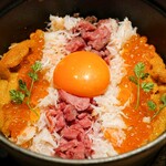 焼肉 うしみつ一門 - 究極のうしみつ飯 ～雲丹・蟹・いくら・和牛～