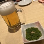 お魚処 うおとも - ビールとめかぶ