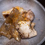 よし町 - 2024.3 天然河豚炭焼き（腹皮、皮、かま皮）