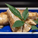 よし町 - 2024.3 天然河豚炭焼き（身皮、遠江、エンガワ）