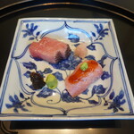 京都 吉兆 - めじまぐろ(山口舞鶴産7～8Kg)のたたきとにぎり