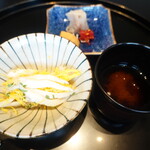 Kyouto Kicchou - 白魚ご飯とお味噌汁、おしんこ