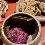 日本料理 仁 - 籠盛り膳　昆布と赤柴漬け