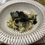すし匠 - 牡蠣のオイル漬けの混ぜご飯（三つ葉・葱・胡麻・海苔）