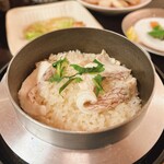 道後湯の宿 さち家 - 松山鯛めし。鯛のお出汁がよく出ていて身もふっくらしてて、めちゃくちゃ美味しい。