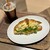 三日月屋 CAFE - 料理写真:アイスコーヒー
          クロワッサンサンド　ポテトサラダ