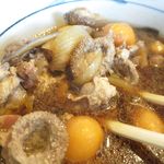 そば処 大和 - 鶏もつせいろの鶏もつのアップ